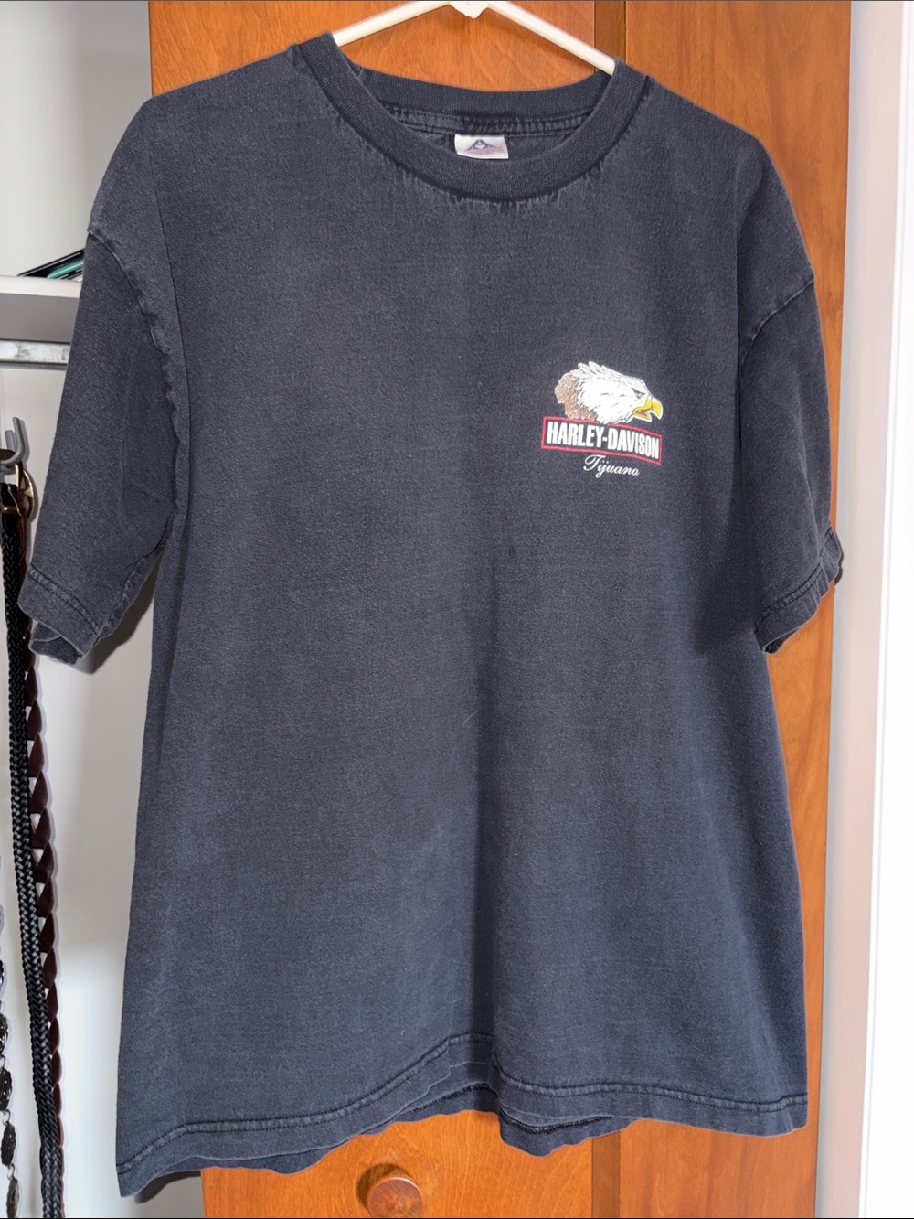 Harley-Davidson Black Tee with Eagle Chest Emblem